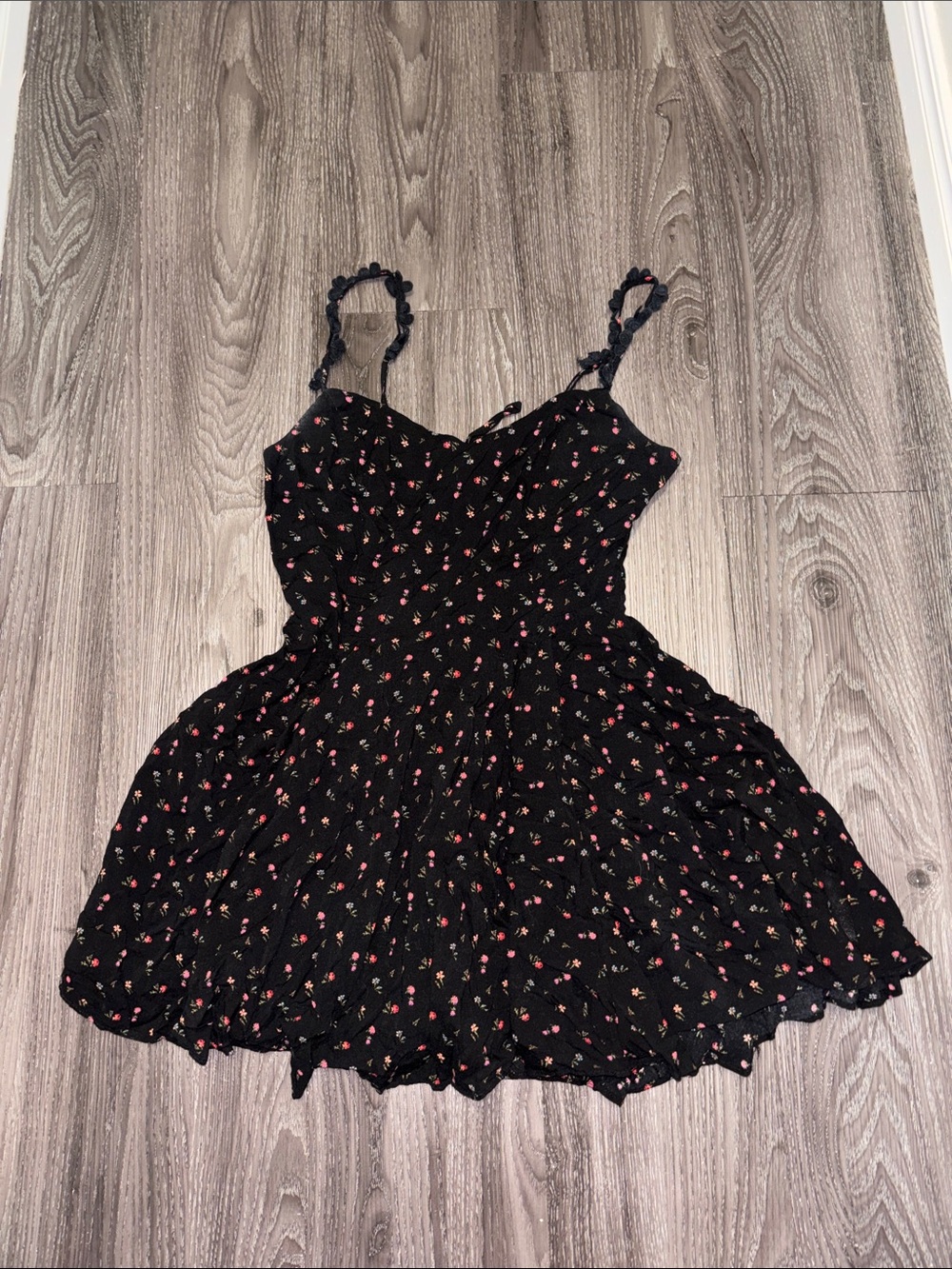Kimchi Blue Urban Outfitters Floral Mini Dress in Black